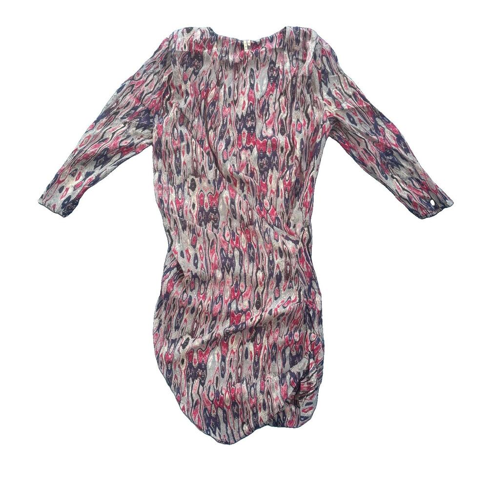IRO Size 0 Watercolor Silk Blend Mini Sheath Body Con Dress
